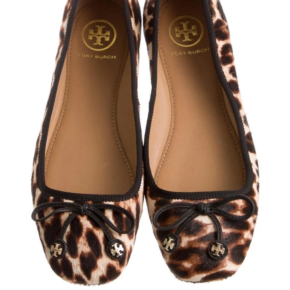 Tory Burch Ponyhair Animal Print Flats